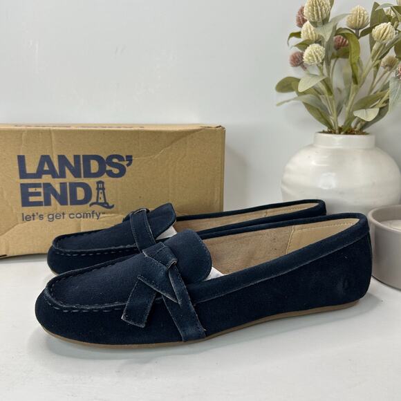 Lands' End Everyday Comfort Slip On Penny Loafer Radiant Navy Women’s US 9 - Picture 1 of 10